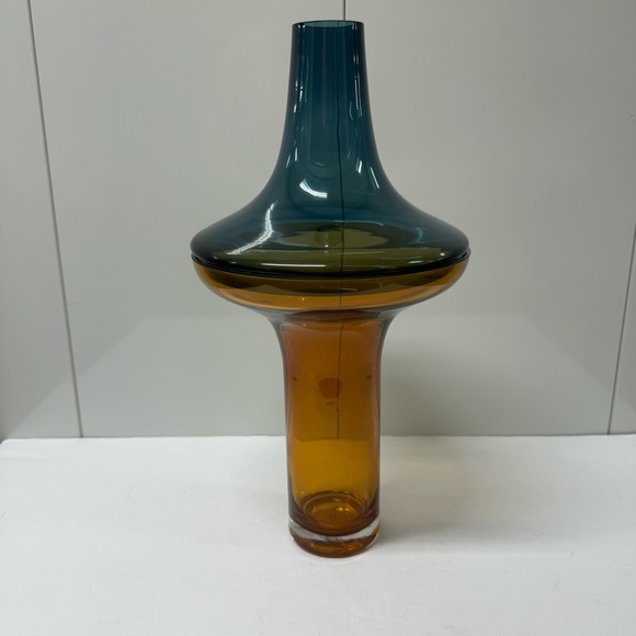 🇵🇱NWT AMBER / COBALT VASE GLASS DECOR - Picture 3 of 10